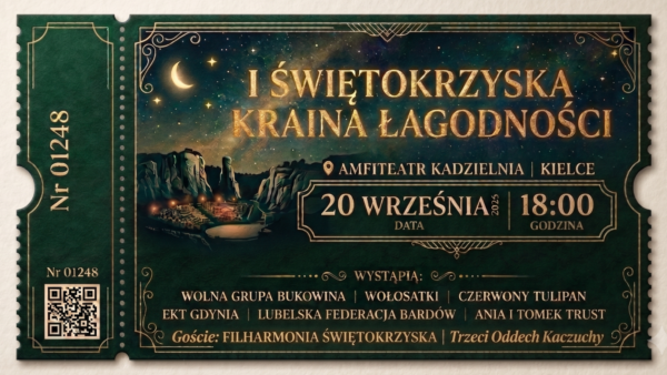 [rusza przedsprzedaŻ] bilet na koncert galowy „Ⅰ Świętokrzyska kraina Łagodności” – kielce, amfiteatr kadzielnia (20.09.2026)