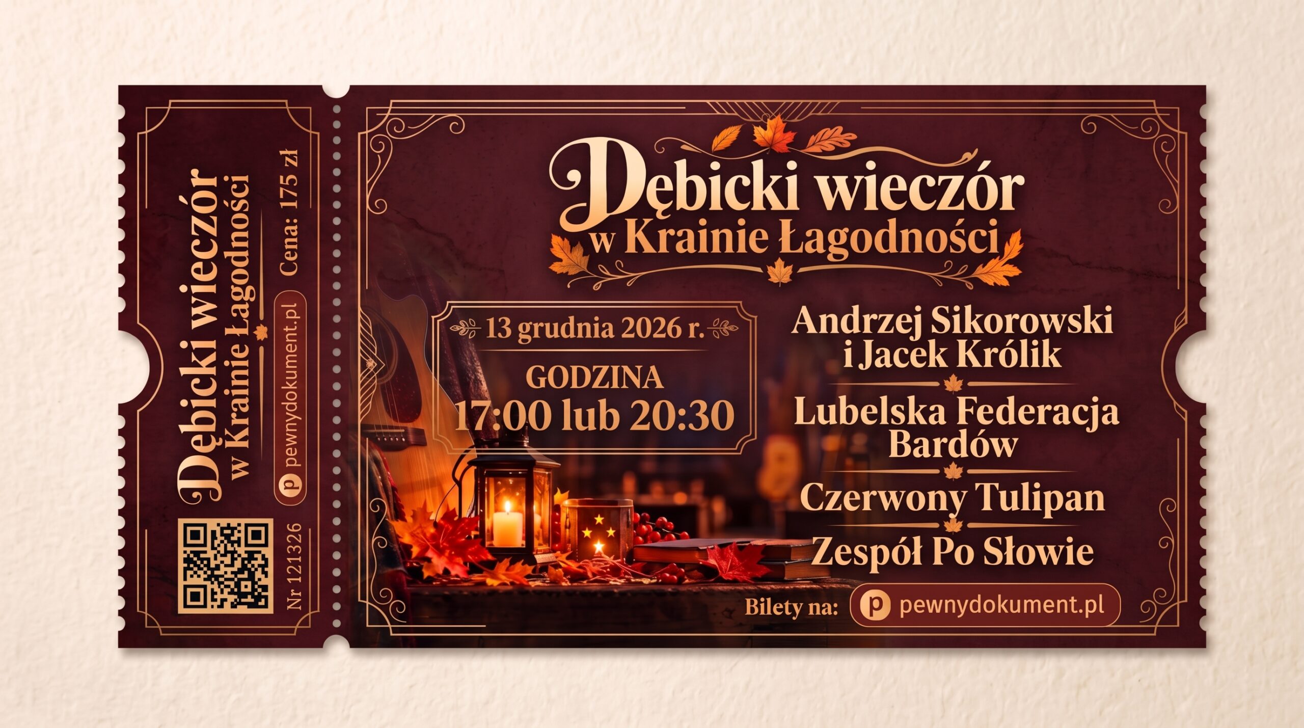 bilet na dębicki wieczór w krainie Łagodności – 13.12.2026 bilet na dębicki wieczór w krainie Łagodności – 13.12.2026